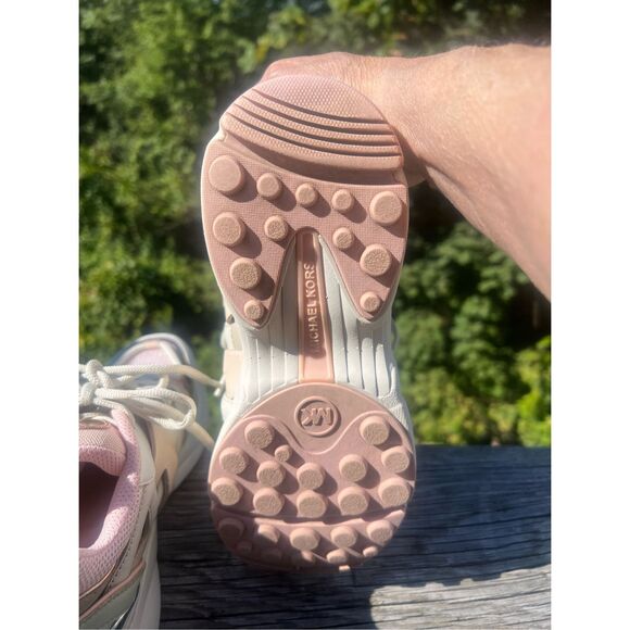 MICHAEL KORS Hero Leather and Mesh Trainer Womans Sz 7 - Picture 4 of 8